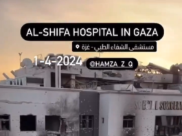 Lorsqu’Israël a bombardé le premier hôpital de Gaza, le monde n’a pas voulu le croire et Israël a imputé la faute à une roquette ratée du Hamas… Israël a désormais détruit les 36 hôpitaux de Gaza, y compris son plus grand établissement médical, l’hôpital al-Shifa… C'EST UN GÉNOCIDE...