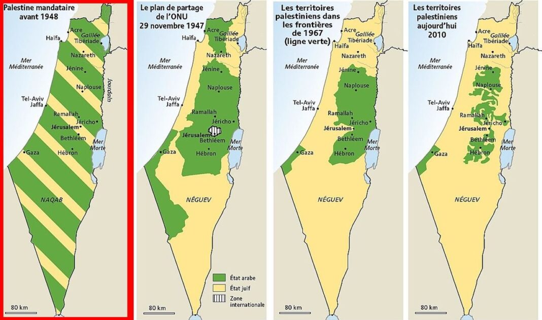 Il n’y avait pas non plus de « territoire israélien » avant 1948.