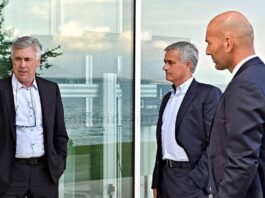 Tous les managers emblématiques du Real Madrid sont présents à Wembley ce soir pour #UCLFinal Jose Mourinho sera un expert sur TNT Sports, Zinedine Zidane remettra le trophée avant le match et Carlo Ancelotti entraînera le club lors d'une énième finale de Ligue des champions.