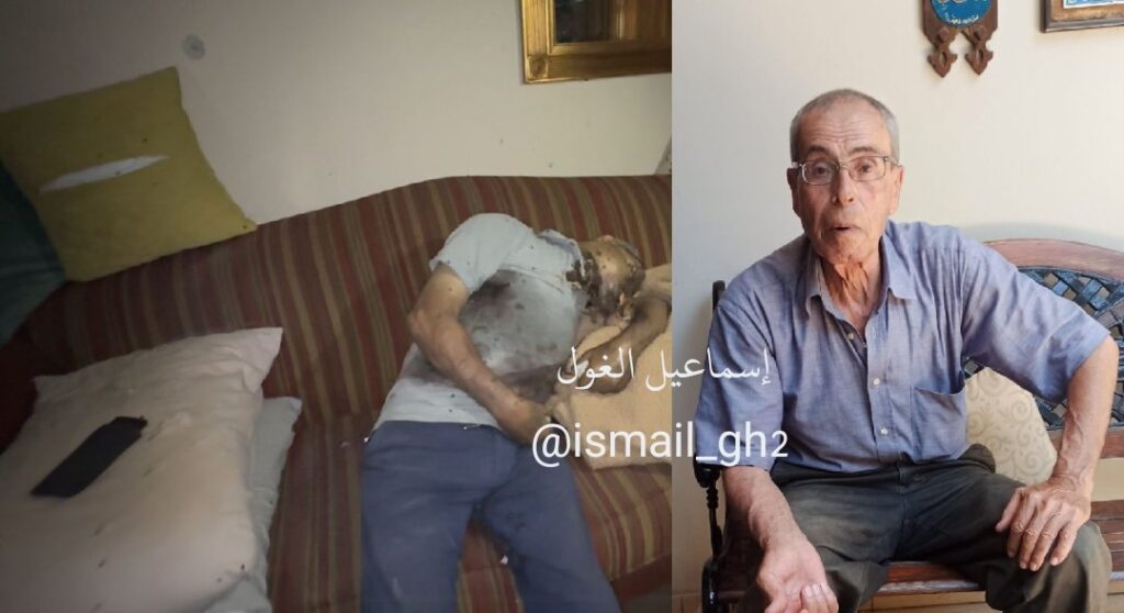 Cette personne âgée, Fayez Al-Sharif, âgée de 72 ans, selon les témoignages des citoyens, a été exécutée dans la maison de la famille Abu Madin. Les forces israéliennes ont pris d'assaut la maison et lui ont tiré dessus.

Son corps est resté jusqu'à ce qu'il se décompose. Nous avons documenté le moment où le corps a été récupéré de la maison, des détails plus tard.