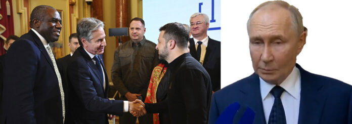 a troisième guerre mondiale approche ! Le président russe a déclaré que si l'Ukraine était autorisée à frapper en profondeur la Russie avec des armes occidentales, cela signifierait une participation directe de l'OTAN et la Russie réagirait en conséquence ! Car pour frapper en profondeur avec des missiles de croisière, il faut : - Des données de renseignement des satellites occidentaux - Le personnel de l'OTAN doit programmer l'itinéraire de vol et la cible des missiles en Russie. Par conséquent, pour que la Russie détruise cette menace, elle devrait probablement frapper les bases de l'OTAN.