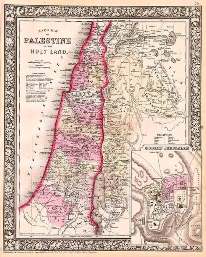 Map of Palestine 1826.