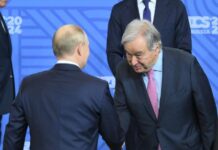 Abbas Araghchi a adressé une lettre au Secrétaire général de l’ONU, António Guterres, ainsi qu’aux États membres de l’Organisation et au ministre des Affaires étrangères. Le secrétaire général de l'ONU, Guterres, s'incline respectueusement et serre la main de Poutine à Kazan, en Russie, lors du sommet des BRICS.