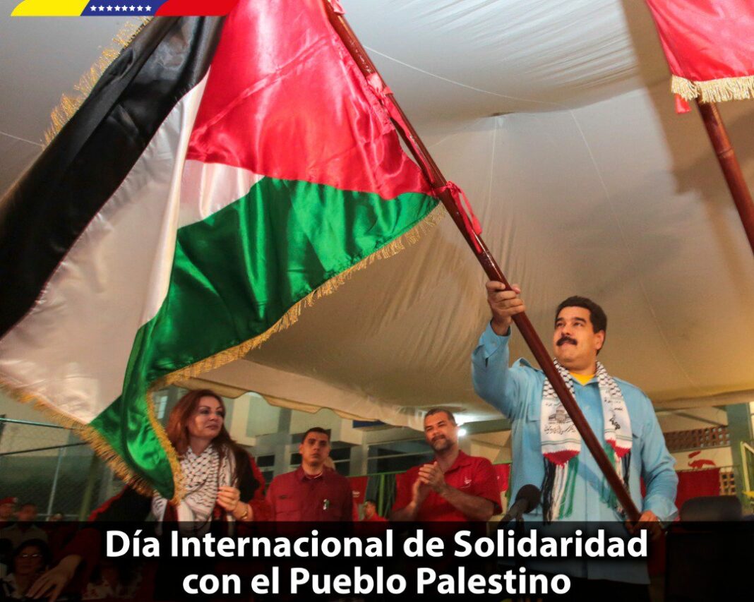 À l’occasion de la Journée internationale de solidarité avec le peuple palestinien, le Venezuela réaffirme son engagement historique en faveur de la défense des causes les plus nobles et les plus justes du monde. Nous continuons à plaider pour la libre détermination et l’indépendance de la Palestine.