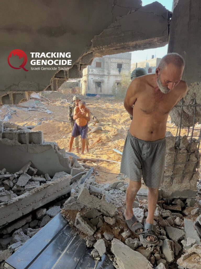 Des documents fournis par des amis de soldats révèlent que les troupes utilisaient quotidiennement des Palestiniens kidnappés, pour la plupart âgés, comme boucliers humains.Lorsqu'elles étaient blessées ou épuisées, les victimes recevaient l'ordre de se rendre dans des zones d'exécution désignées pour y être abattues par d'autres unités.