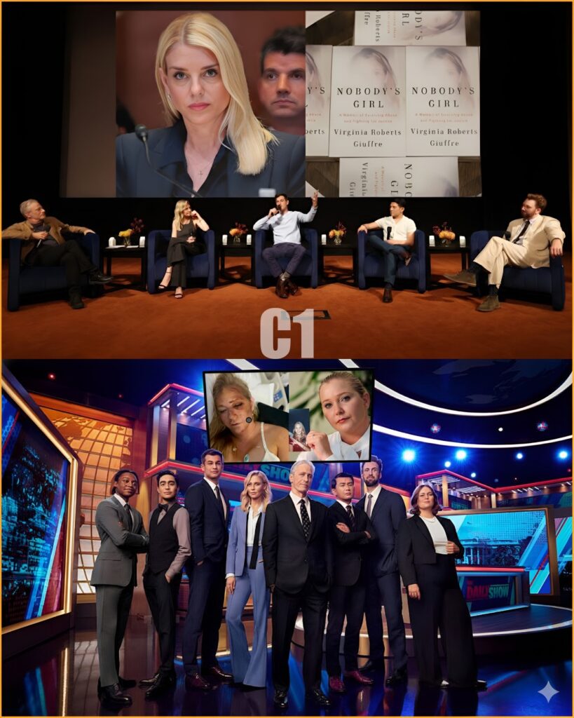 EN SEULEMENT 48 HEURES : L'ÉMISSION « EXPOSING THE DARKNESS », PRÉSENTÉE PAR JON STEWART, DÉPASSE 1,5 MILLIARD DE VUES – LE MUR DU SILENCE S'EFFONDRAIT OFFICIELLEMENT.Dès son premier épisode en 2026, l'émission a fait sensation sur les réseaux sociaux à une vitesse fulgurante, révélant la vérité au grand jour.Ce ne sont ni les scénarios sensationnalistes ni les effets spéciaux qui ont provoqué ce choc, mais Jon Stewart lui-même, un homme qui a choisi d'affronter la vérité plutôt que de rester en retrait. Il s'est placé au cœur de l'action, dévoilant des documents enfouis, des chronologies déformées et des témoignages oubliés depuis longtemps, le tout en prime time.Les téléspectateurs n'ont pas été influencés par des émotions simulées.Ils sont restés figés devant un moment glaçant :pas de musique de fond, pas de narration – seulement des documents et des preuves.Le studio serait resté complètement silencieux lorsque l'émission a remis l'histoire de Virginia Giuffre sur le devant de la scène, tandis que des personnalités influentes continuaient de se retrancher derrière un mur de silence qui durait depuis des années.Les extraits se répandent à une vitesse fulgurante. La réaction a été si intense que beaucoup la considèrent comme l'une des confrontations les plus directes de la télévision moderne, car « Exposing the Darkness » n'a pas été conçue pour divertir.Elle a été conçue pour briser le silence et défier le pouvoir.