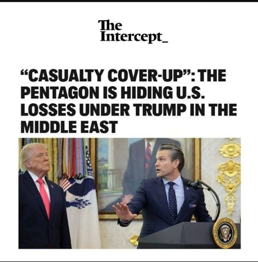 Le site Web « The Intercept » :​« Dissimulation des pertes » :Le Pentagone cache les pertes subies par les États-Unis au Moyen-Orient durant l'ère Trump.